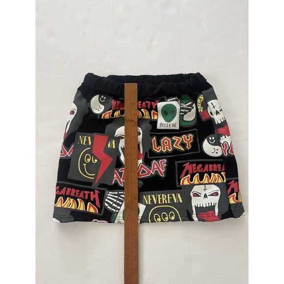 Lazer Heaven Unique LazyAf Mega Breath Alien Horror Mini Skirt Size Small‎ - Picture 4 of 7